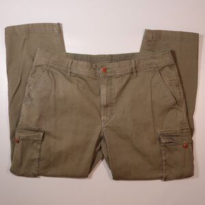 Ll Bean Beanflex Canvas Cargo Pants Green Standard Fit Mens 40x29